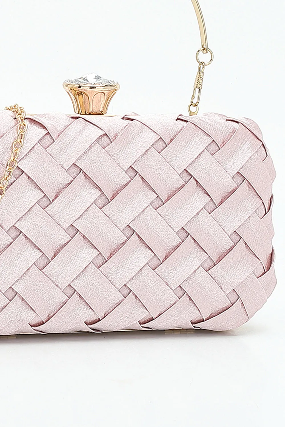 Pink Weave Party Clutch sold by Zapaka product image thumbnail 2