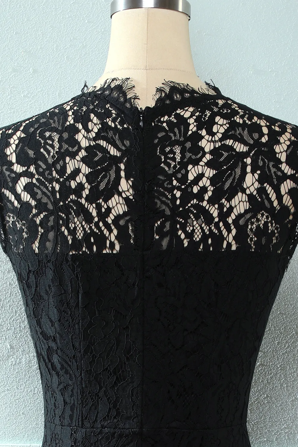 Black Bodycon Lace Dress sold by Zapaka product image thumbnail 4