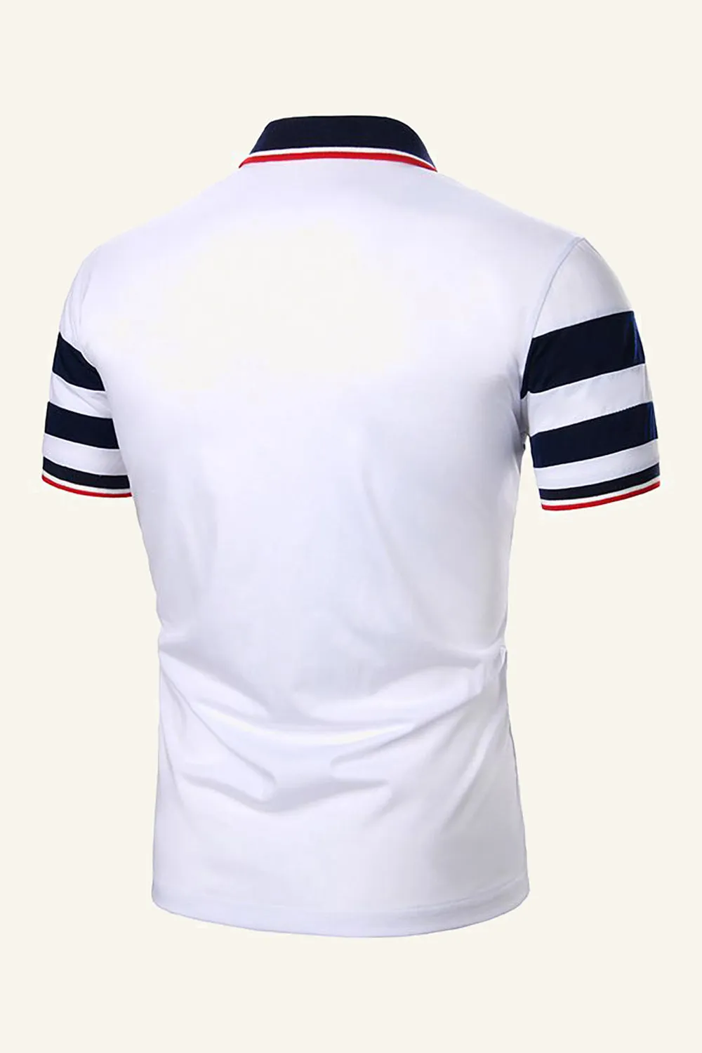 Stripes Black Short Sleeves Casual Polo Shirt sold by Zapaka product image thumbnail 4