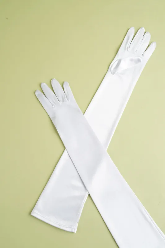 White 1920s Party Lengthen Gloves sold by Zapaka