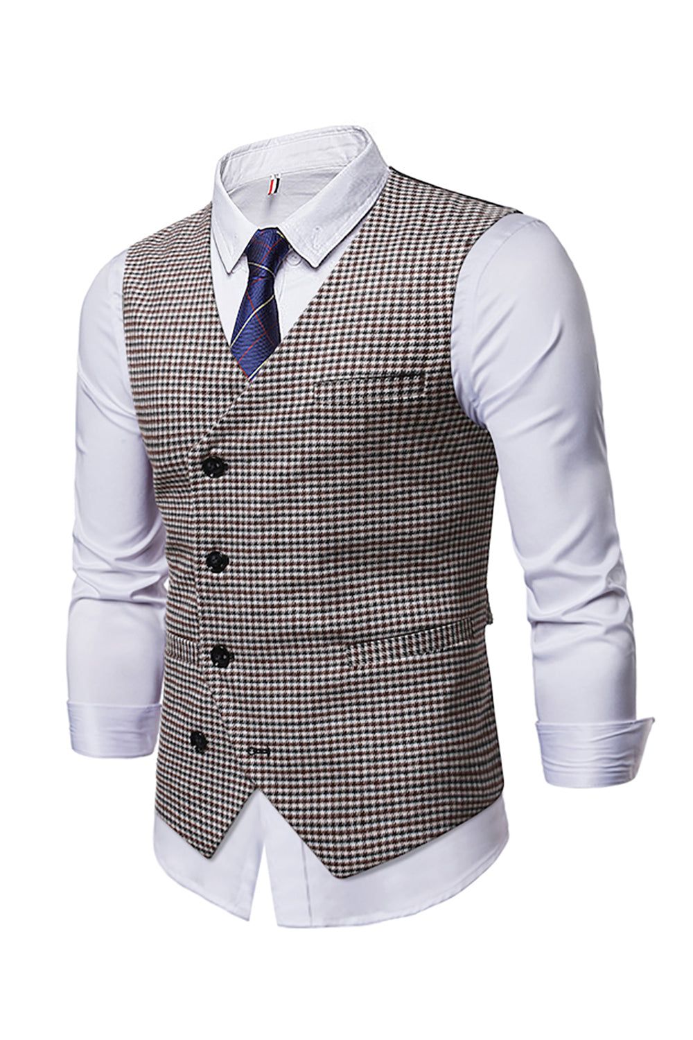 Single Breasted Shawl Lapel Slim Fit Men's Vest sold by Zapaka product image thumbnail 3