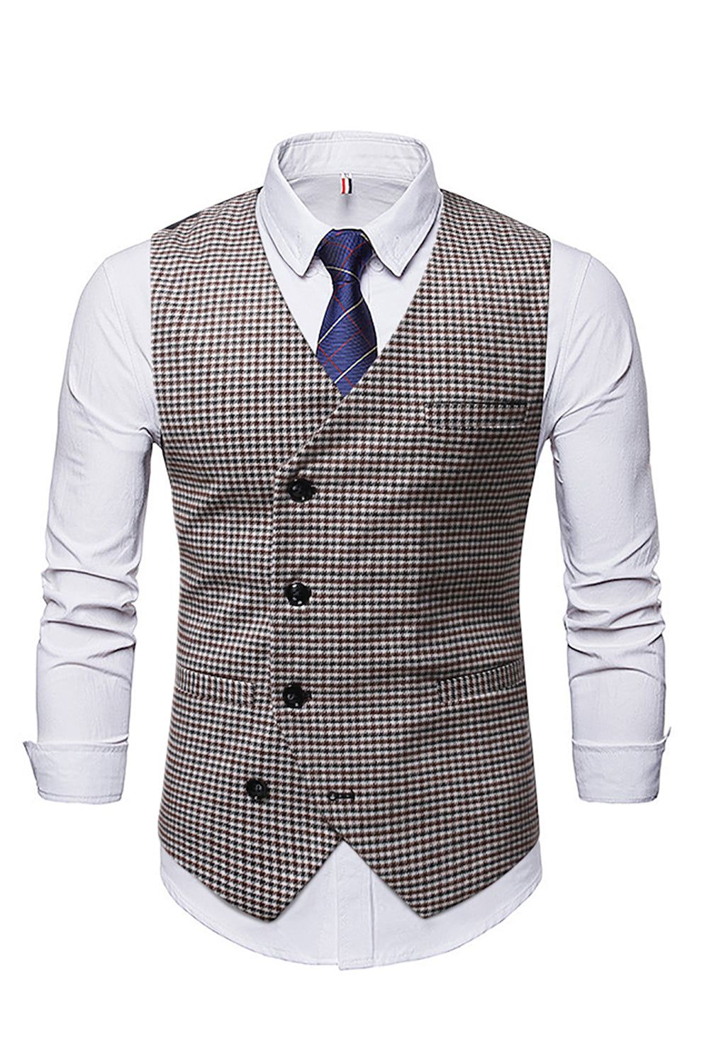 Single Breasted Shawl Lapel Slim Fit Men's Vest sold by Zapaka
