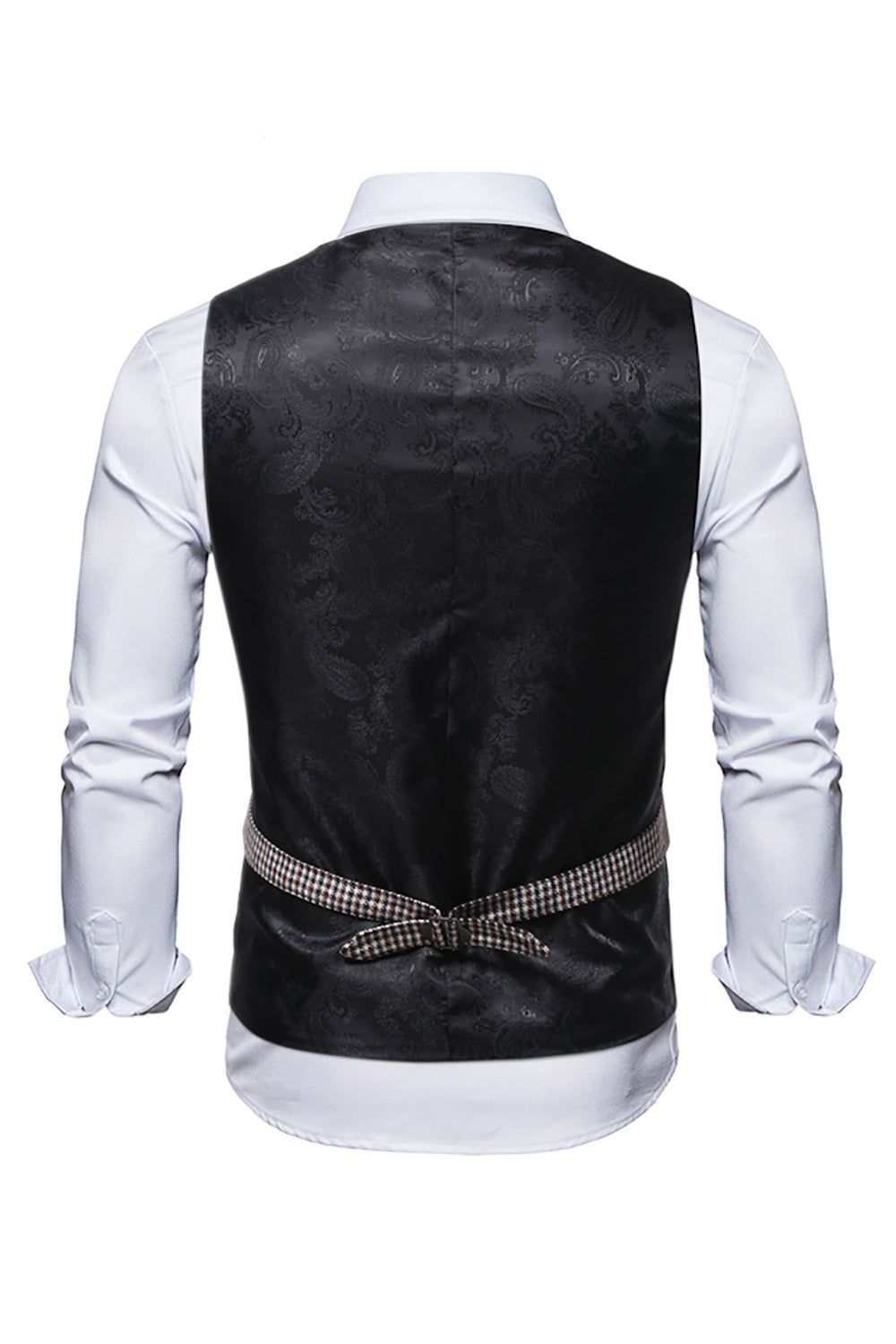 Single Breasted Shawl Lapel Slim Fit Men's Vest sold by Zapaka product image thumbnail 2