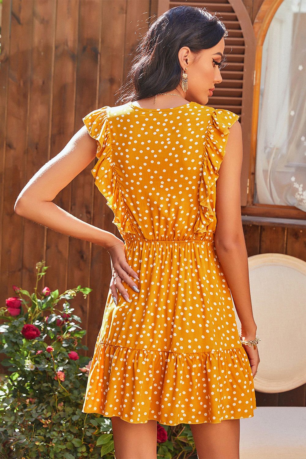 Batwing Sleeves Polka Dots Summer Dress sold by Zapaka product image thumbnail 2
