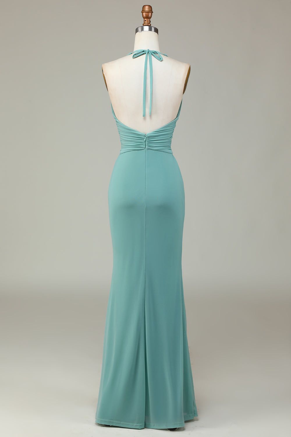 Mermaid Halter Sea Glass Bridesmaid Dress sold by Zapaka product image thumbnail 2