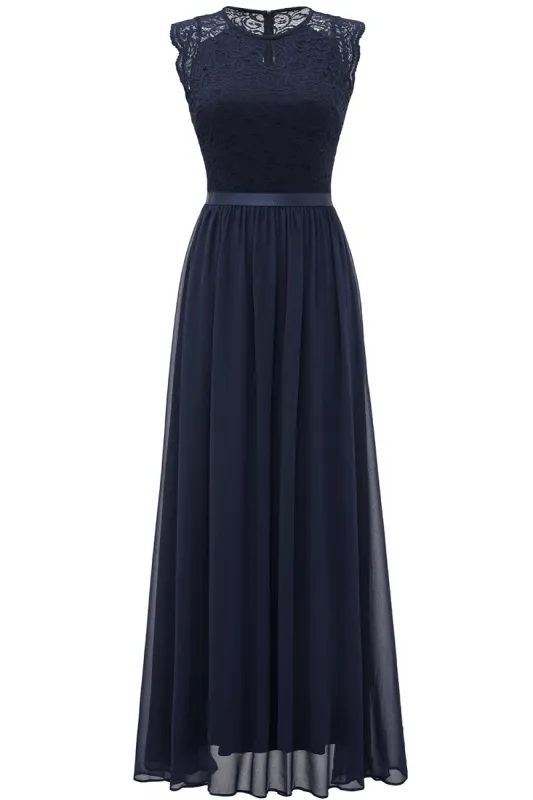 Navy Lace Formal Party Dress sold by Zapaka