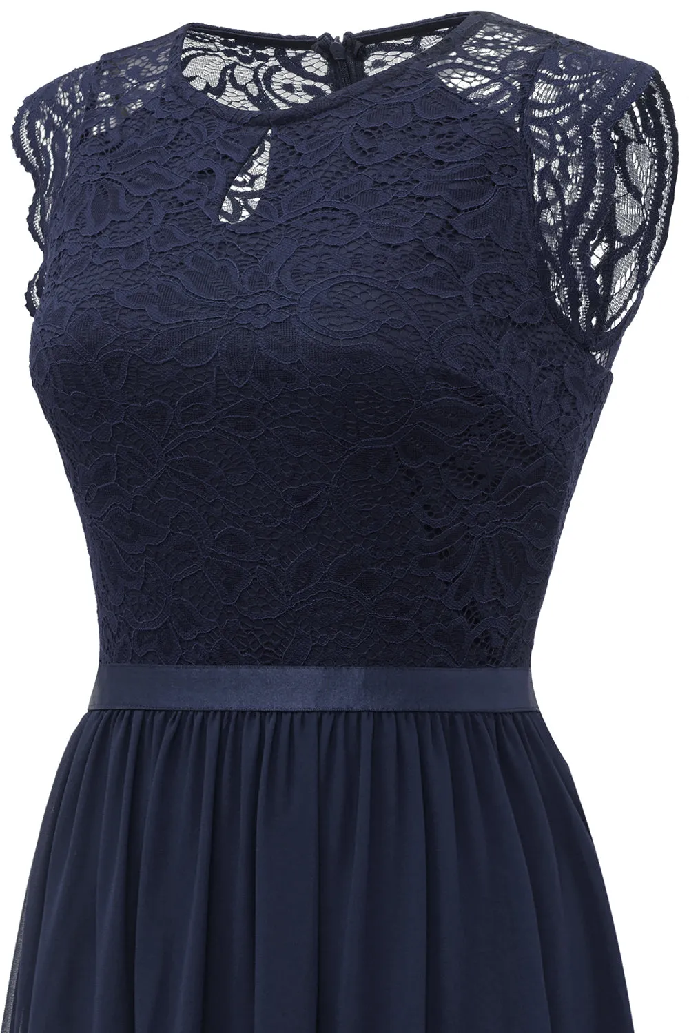 Navy Lace Formal Party Dress sold by Zapaka product image thumbnail 5