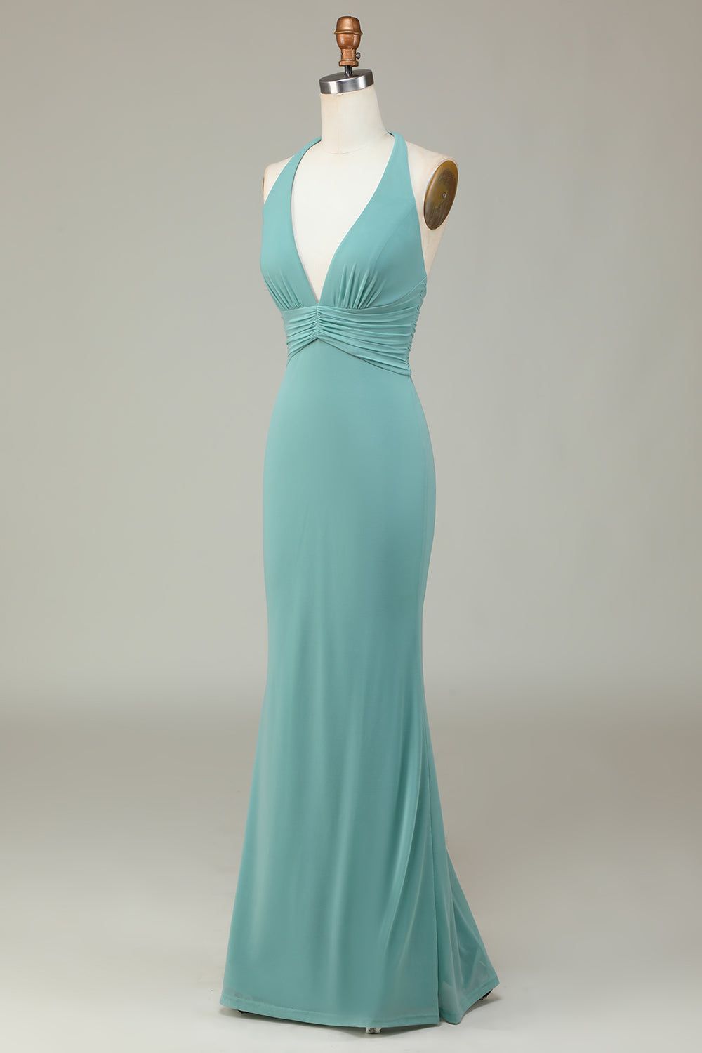 Mermaid Halter Sea Glass Bridesmaid Dress sold by Zapaka product image thumbnail 3