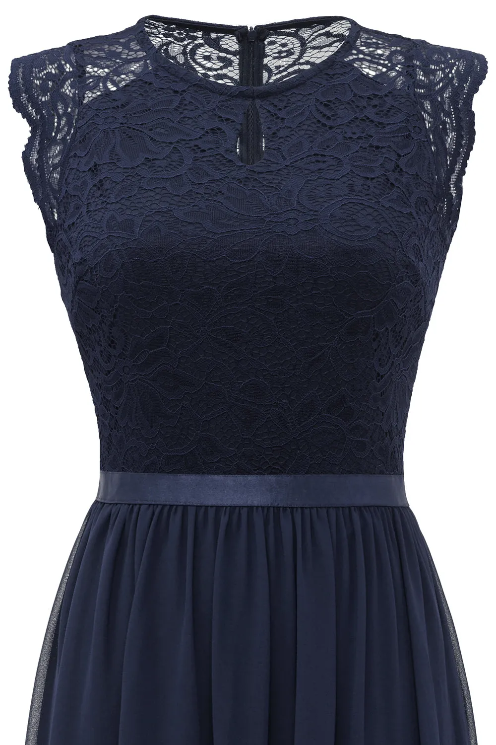 Navy Lace Formal Party Dress sold by Zapaka product image thumbnail 4