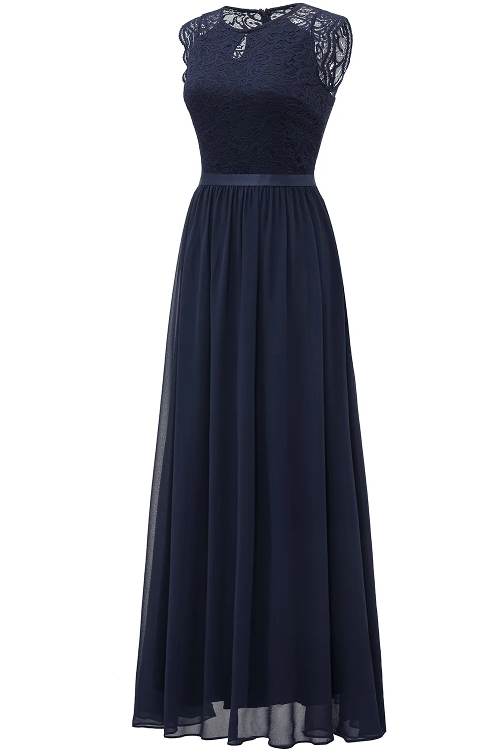 Navy Lace Formal Party Dress sold by Zapaka product image thumbnail 3