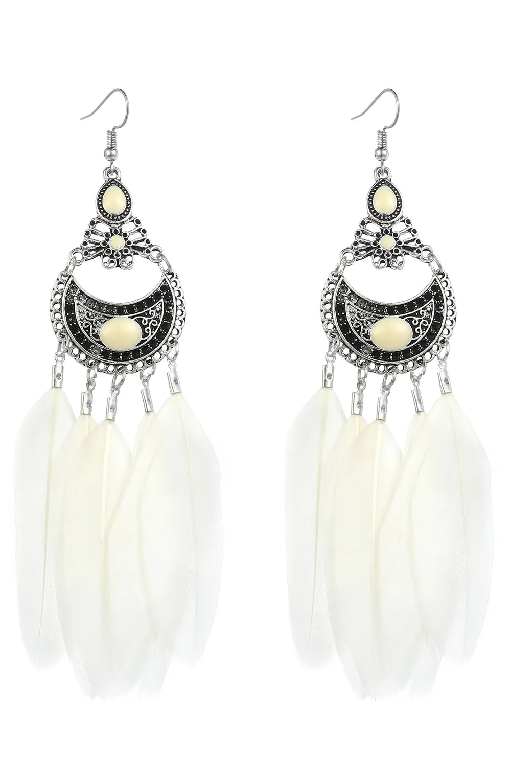 Peacock Blue Boho Style Drop Earrings sold by Zapaka product image thumbnail 3