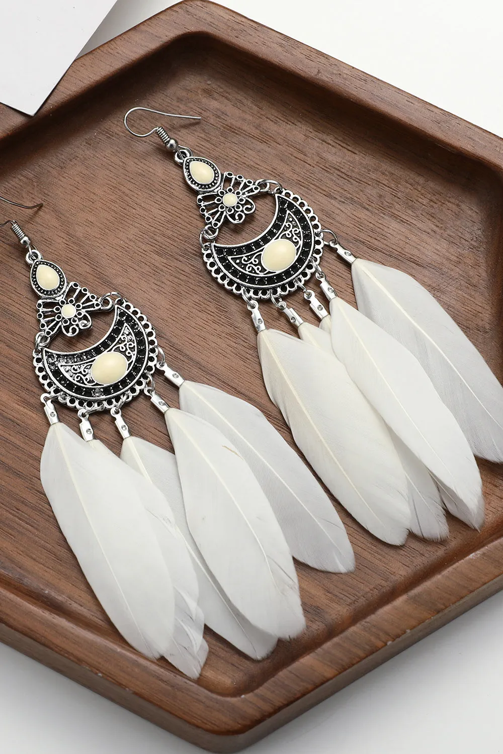 Peacock Blue Boho Style Drop Earrings sold by Zapaka product image thumbnail 4
