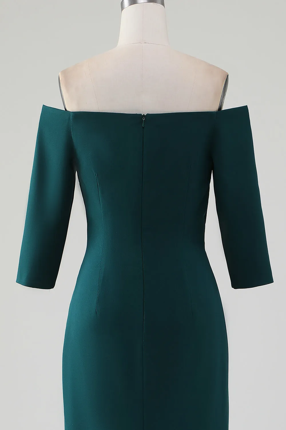 Dark Green Mermaid Off The Shoulder Cascading Ruffle Mother Of The Bride Dress sold by Zapaka product image thumbnail 5