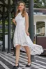 Asymmetric White Lace Dress sold by Zapaka