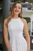 Asymmetric White Lace Dress sold by Zapaka