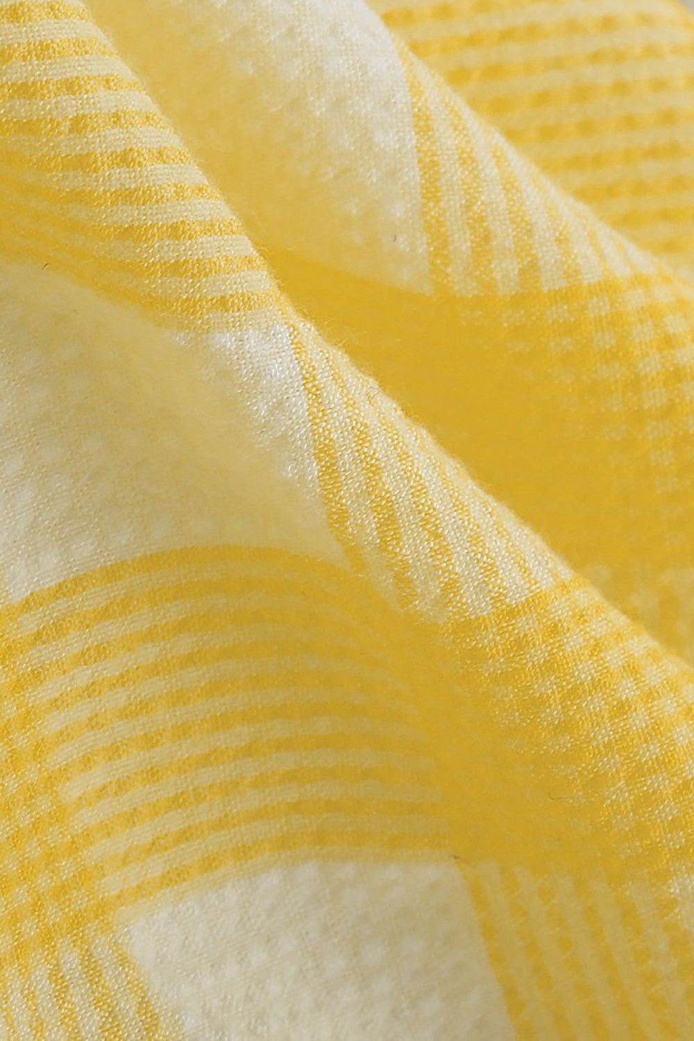 Blue Plaid Doll Collar Vintage Dress with Short Sleeves sold by Zapaka product image thumbnail 8