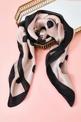 Blush Polka Dot Print Shawl Scarf sold by Zapaka