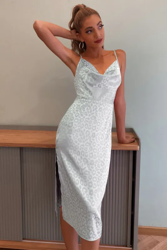 Grey Leopard Cocktail Dress sold by Zapaka