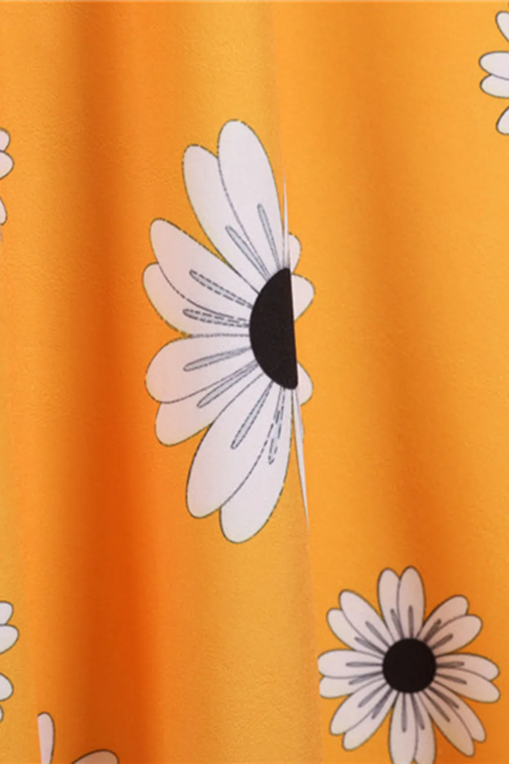 Sleeveless Printed Yellow 1950s Dress sold by Zapaka product image thumbnail 4