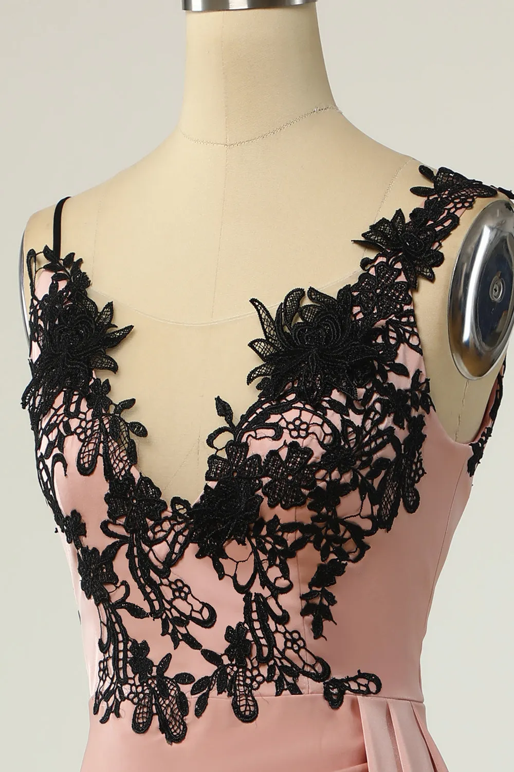 Sheath V Neck Black Nud Knee Length Party Dress sold by Zapaka product image thumbnail 4