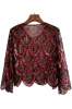 Sequined Black Fuchsia 1920s Cape sold by Zapaka