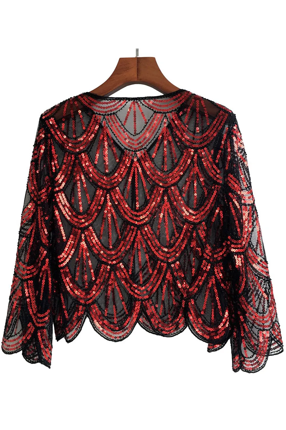 Sequined Black Fuchsia 1920s Cape sold by Zapaka product image thumbnail 5