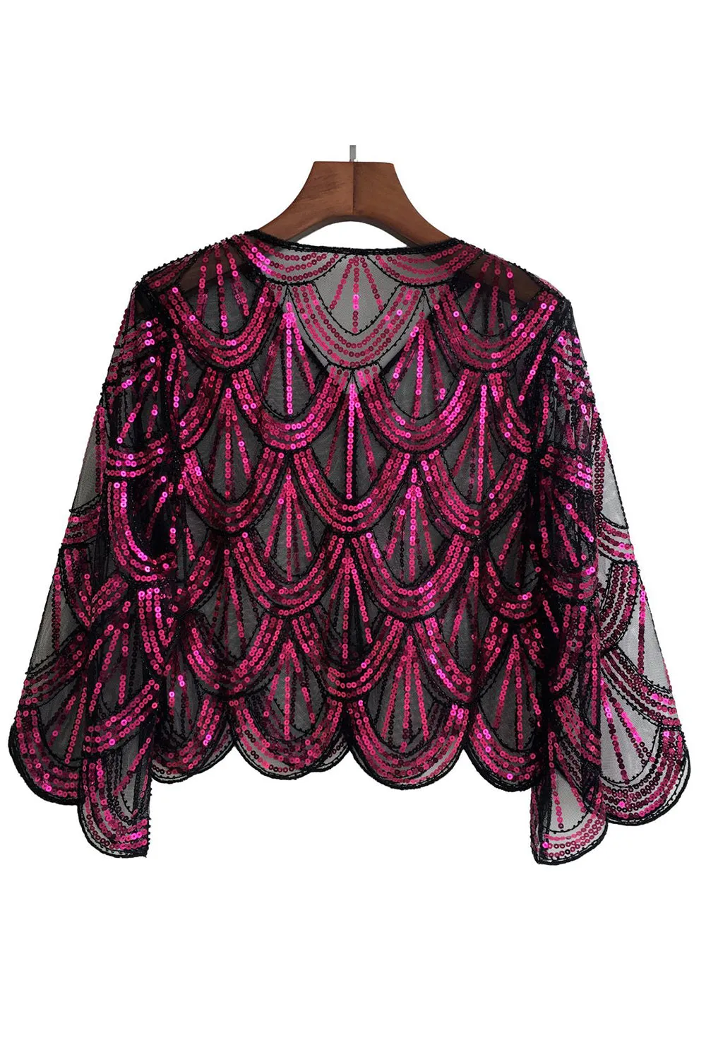 Sequined Black Fuchsia 1920s Cape sold by Zapaka product image thumbnail 2