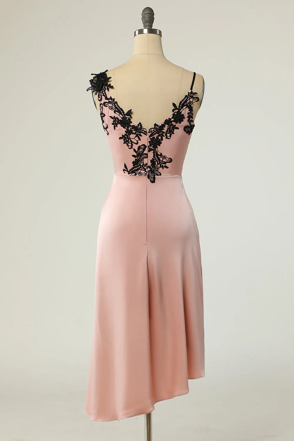 Sheath V Neck Black Nud Knee Length Party Dress sold by Zapaka product image thumbnail 2