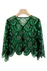 Sequined Black Fuchsia 1920s Cape sold by Zapaka