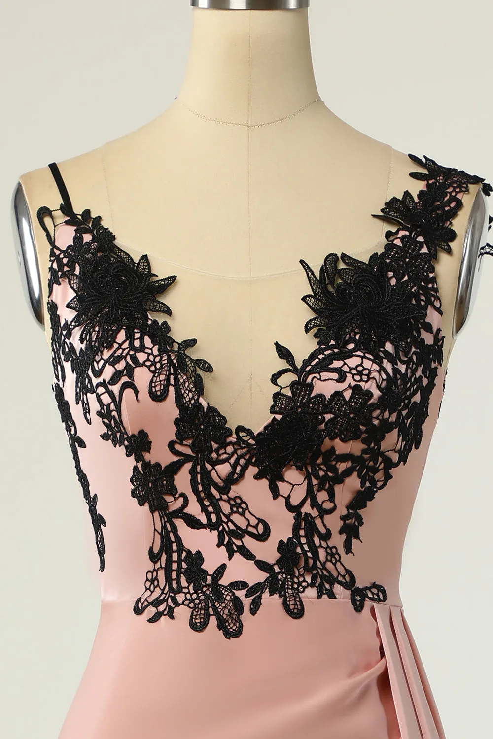 Sheath V Neck Black Nud Knee Length Party Dress sold by Zapaka product image thumbnail 3