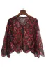 Sequined Black Fuchsia 1920s Cape sold by Zapaka
