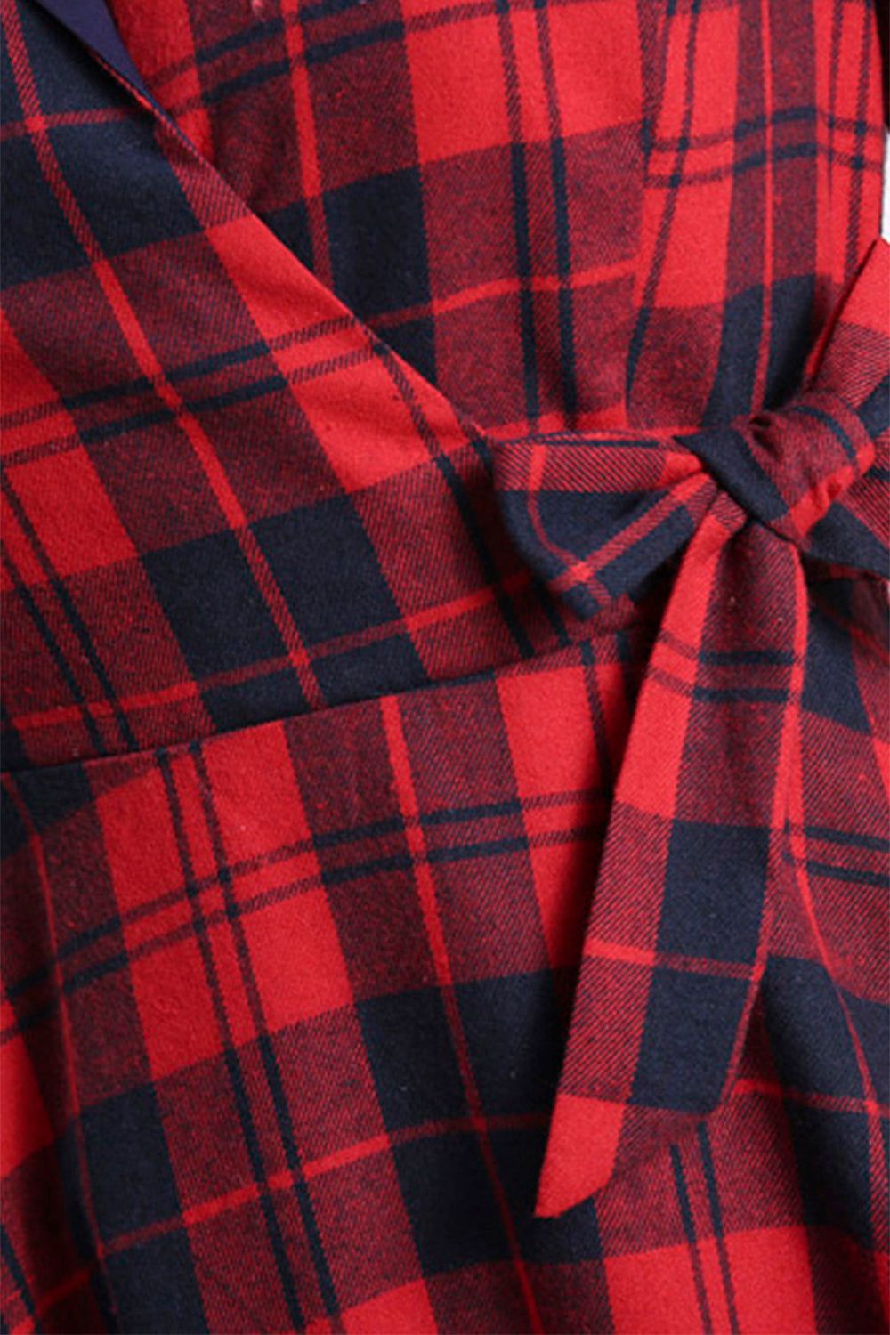 Red Plaid Vintage 1950s Dress sold by Zapaka product image thumbnail 4