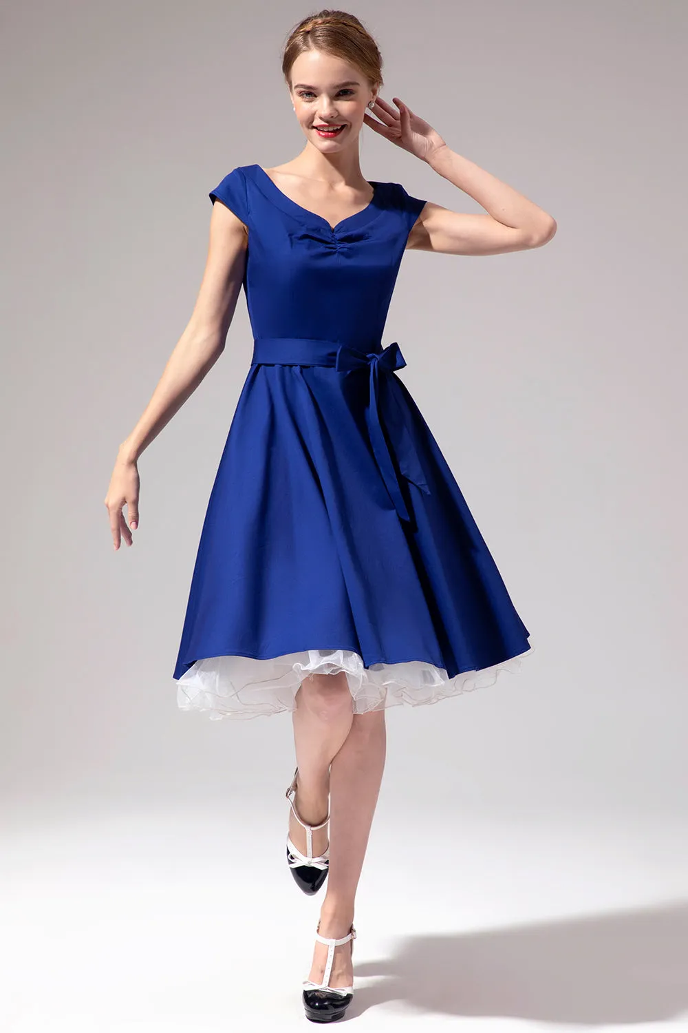 1950s Royal Blue Dress sold by Zapaka