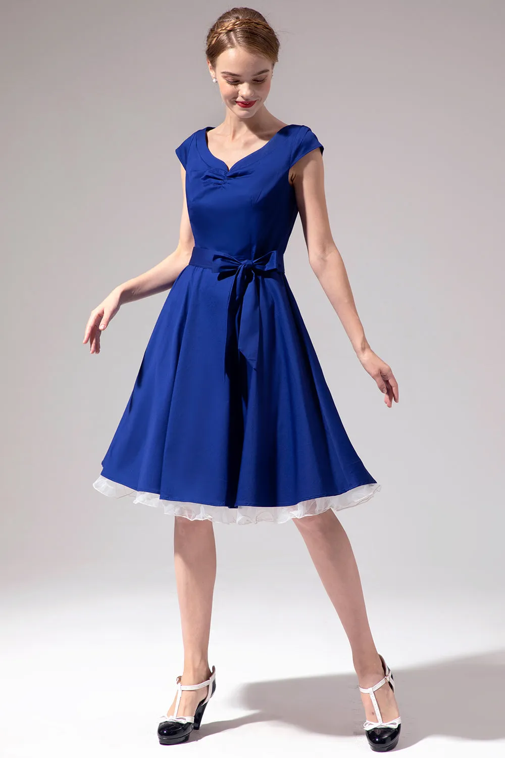 1950s Royal Blue Dress sold by Zapaka product image thumbnail 4
