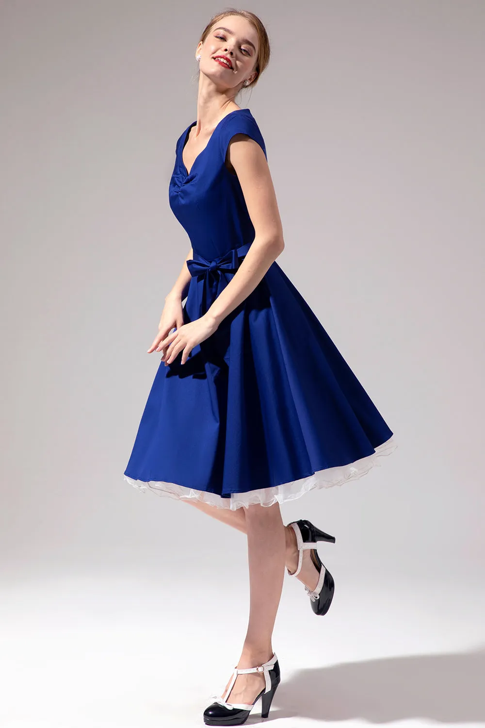 1950s Royal Blue Dress sold by Zapaka product image thumbnail 3