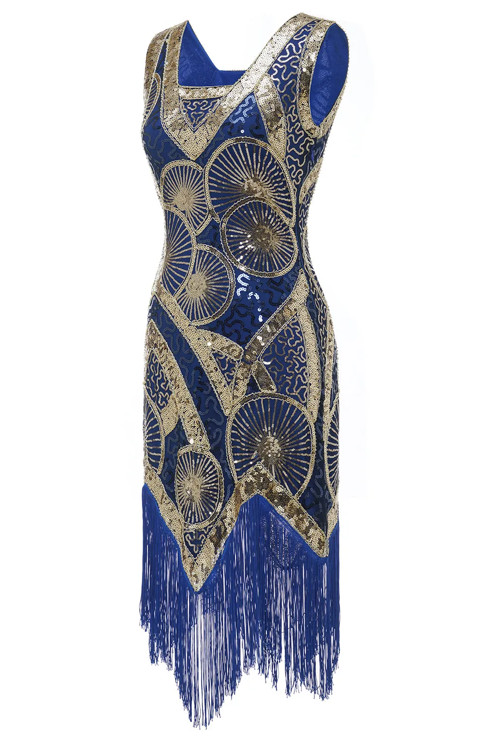 Blue Sequins Fringe 1920s Dress sold by Zapaka product image thumbnail 3