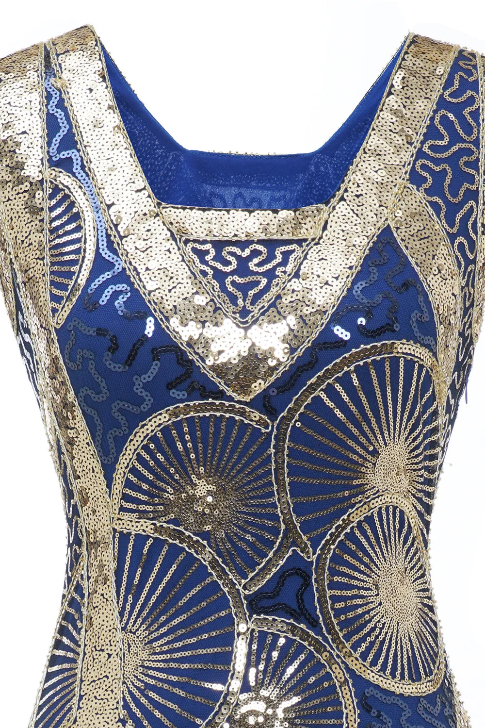 Blue Sequins Fringe 1920s Dress sold by Zapaka product image thumbnail 4