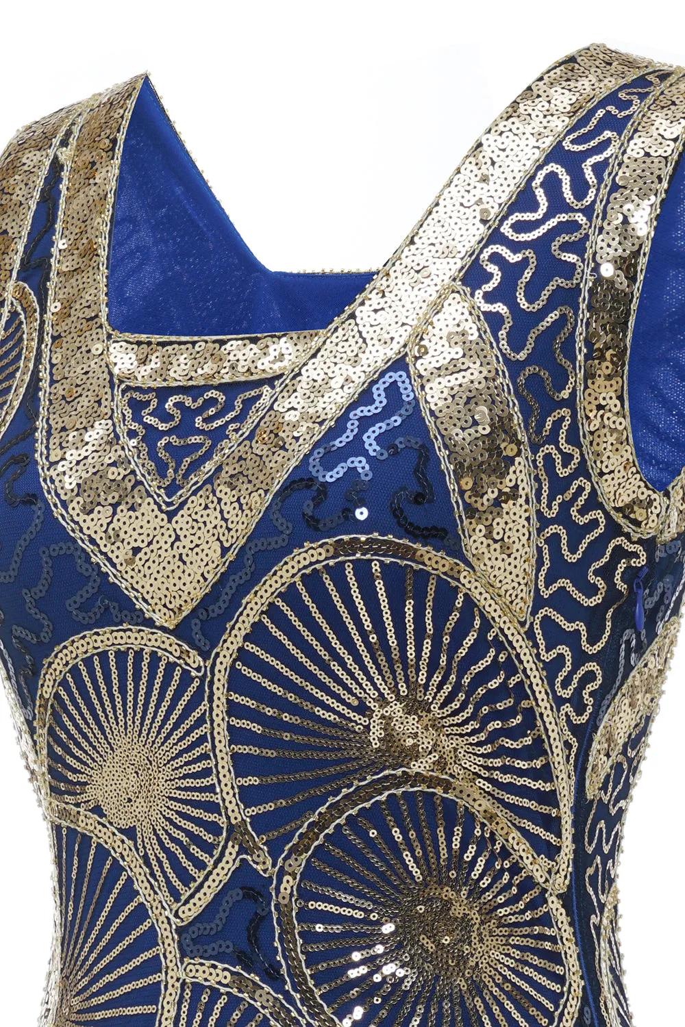 Blue Sequins Fringe 1920s Dress sold by Zapaka product image thumbnail 5
