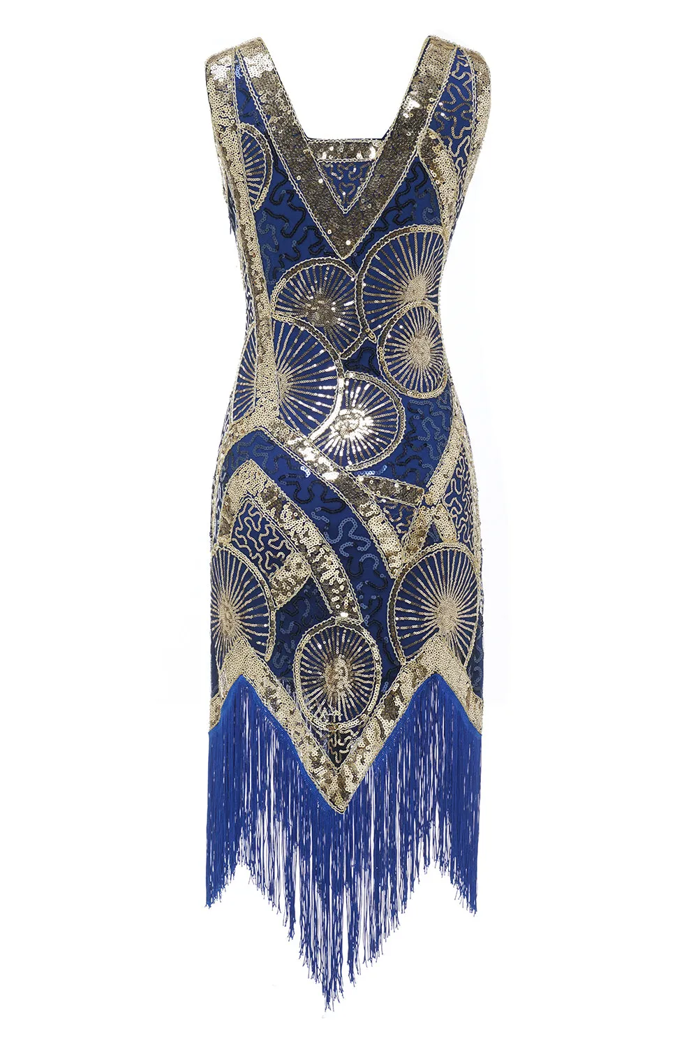 Blue Sequins Fringe 1920s Dress sold by Zapaka product image thumbnail 2