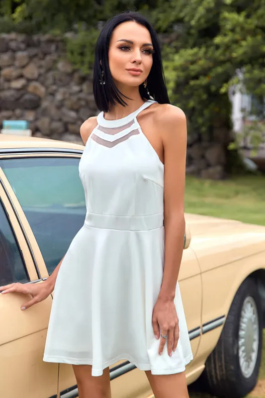 White Short Graduation Dress made by Zapaka