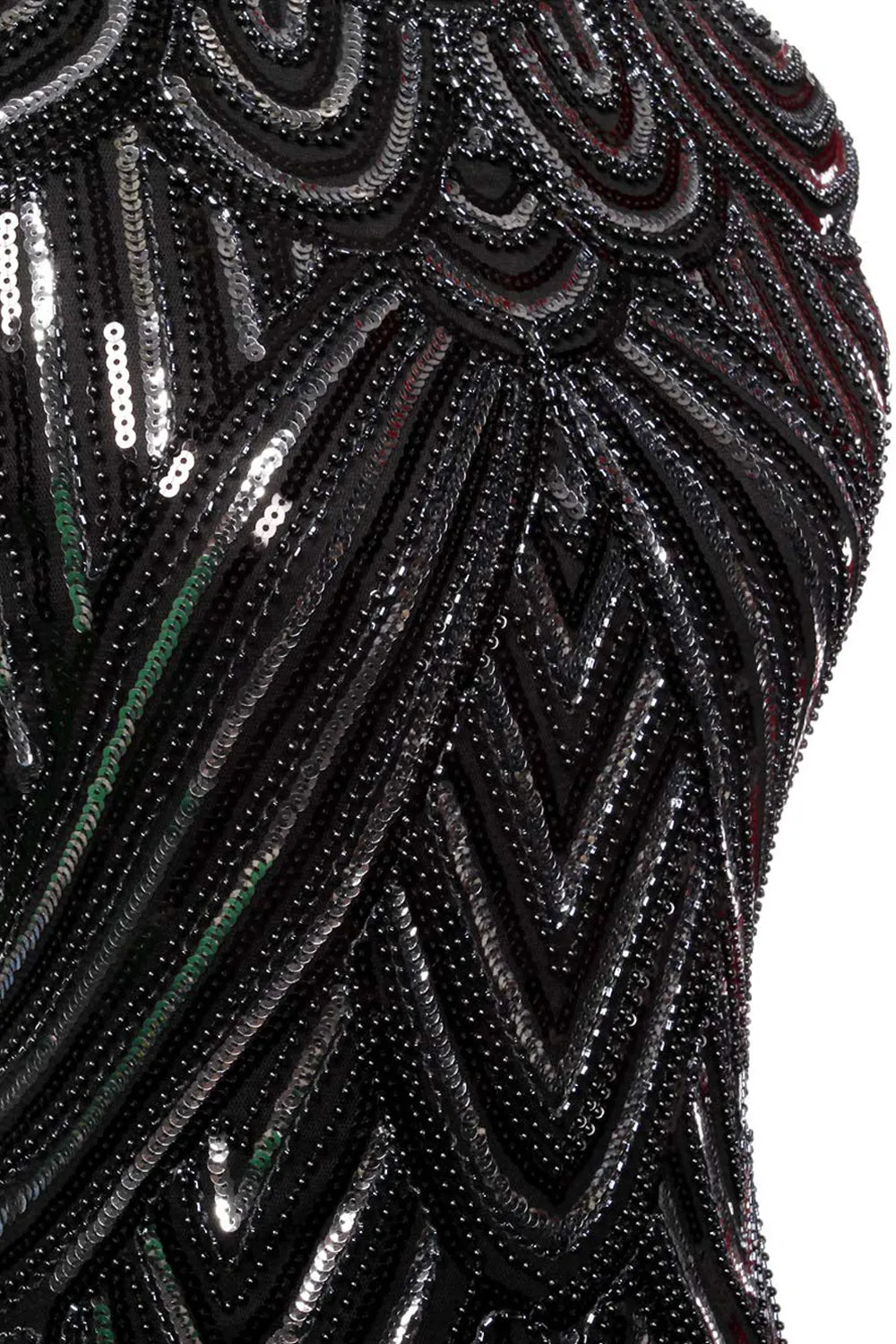 Black Gatsby Glitter Fringe 1920s Dress sold by Zapaka product image thumbnail 3