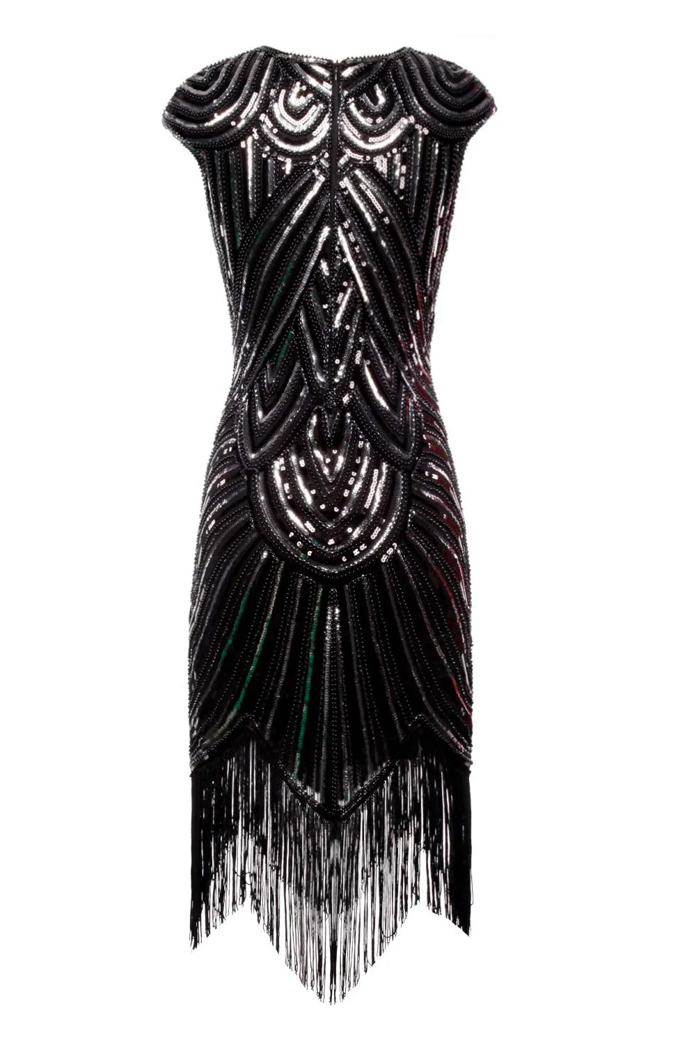 Black Gatsby Glitter Fringe 1920s Dress sold by Zapaka product image thumbnail 2