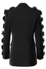 Black 2 Piece Peak Lapel Women Formal Suits sold by Zapaka