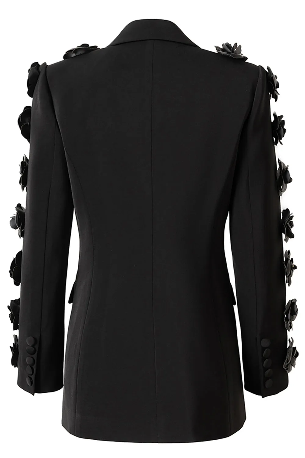 Black 2 Piece Peak Lapel Women Formal Suits sold by Zapaka product image thumbnail 4