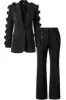 Black 2 Piece Peak Lapel Women Formal Suits sold by Zapaka