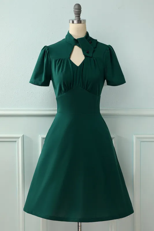 Dark Green Slim Fit Dress sold by Zapaka
