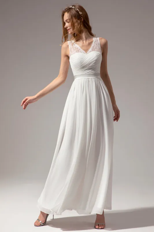 Ivory Long Bridesmaid sold by Zapaka