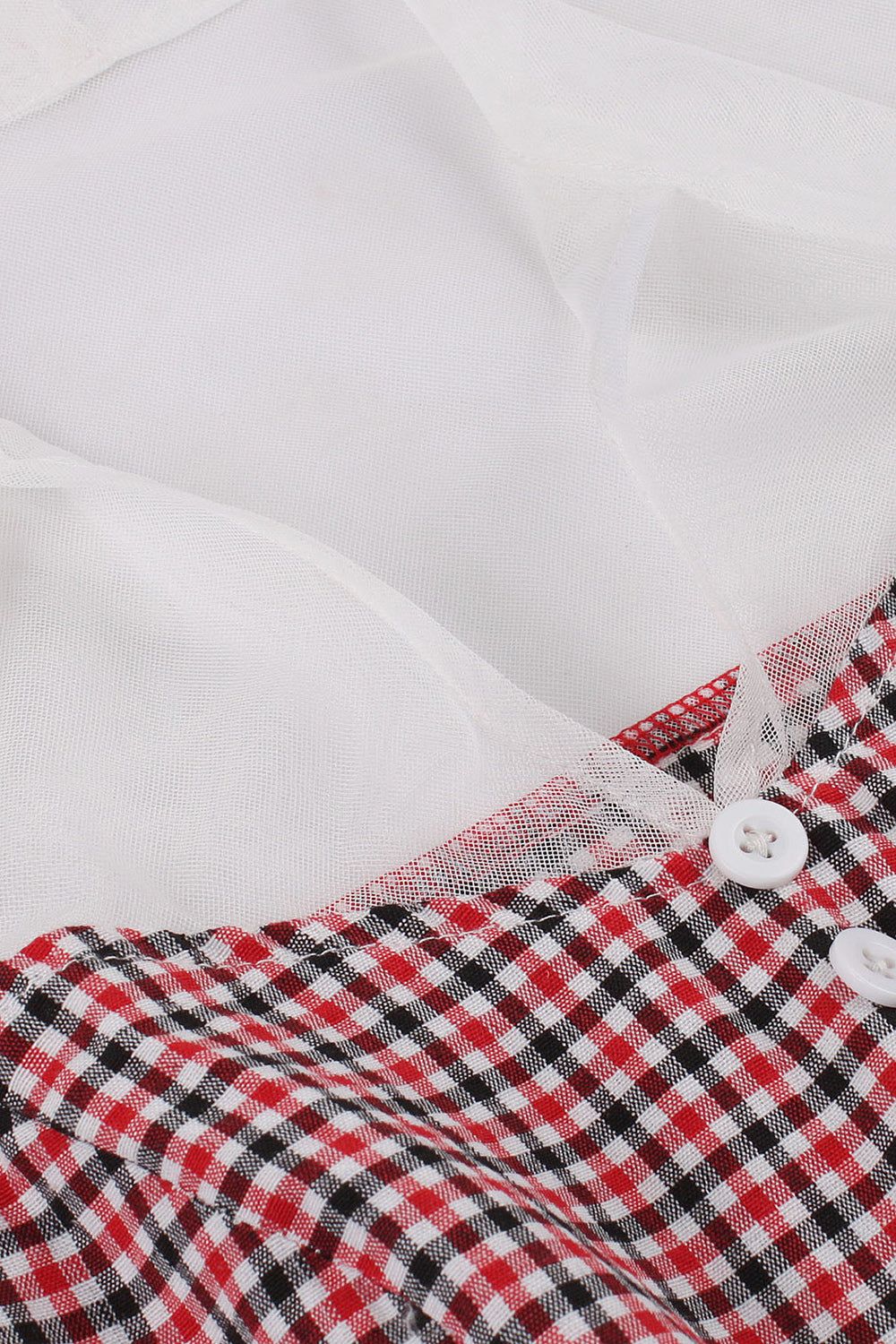 Plaid Swing Vintage Dress with Bow sold by Zapaka product image thumbnail 3