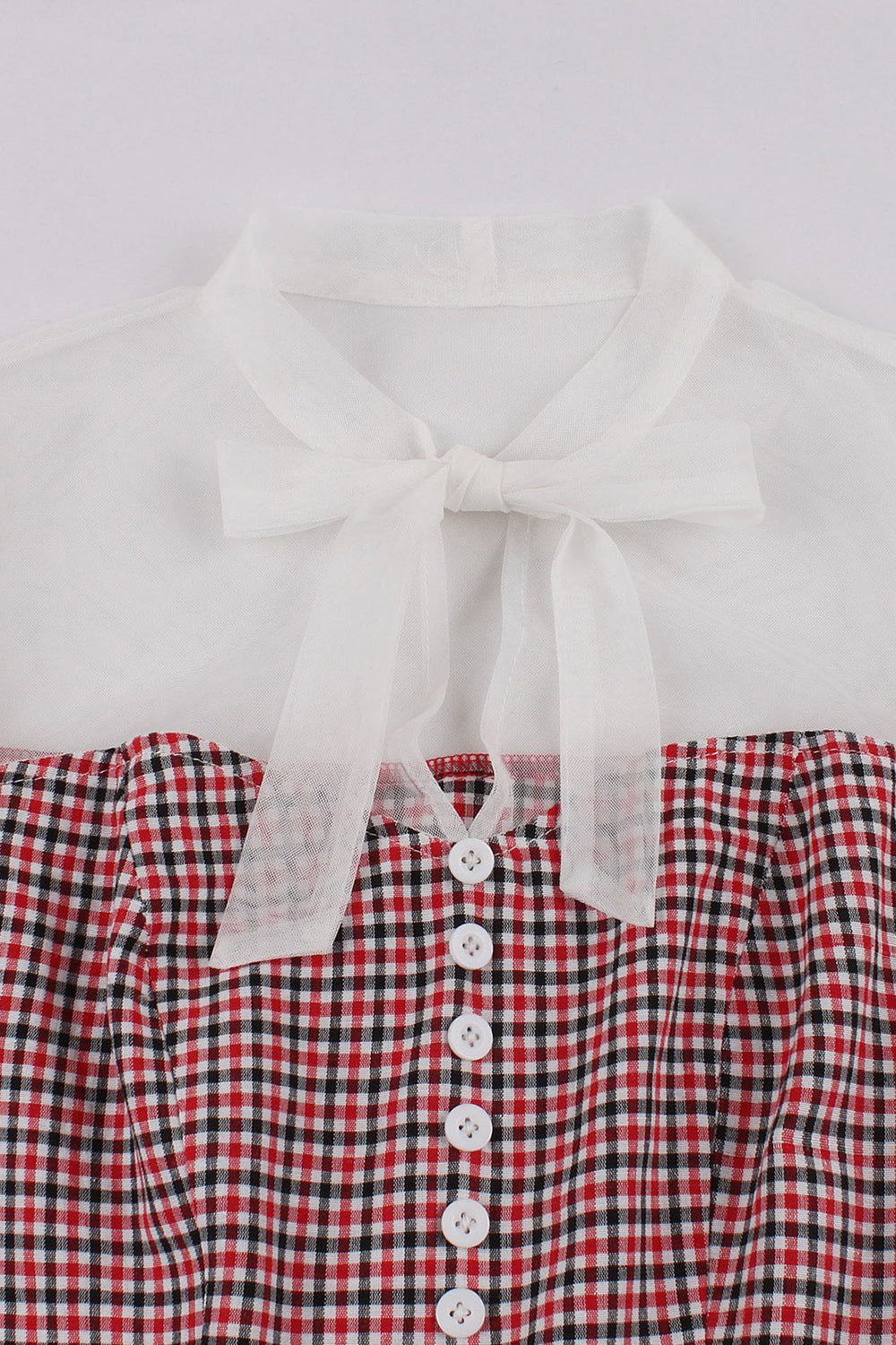 Plaid Swing Vintage Dress with Bow sold by Zapaka product image thumbnail 4