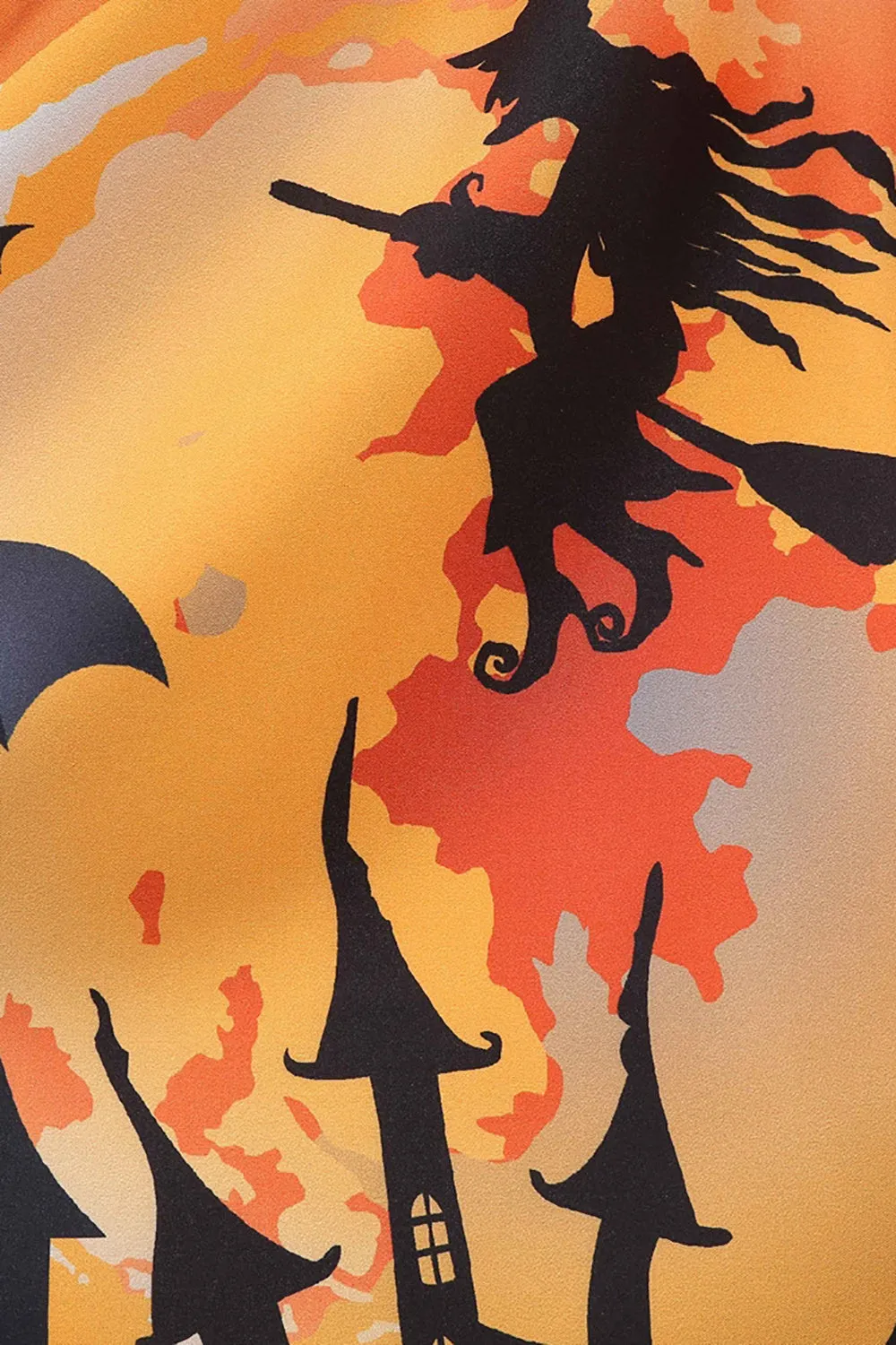 Lace Short Sleeve Print Halloween Retro Dress sold by Zapaka product image thumbnail 4